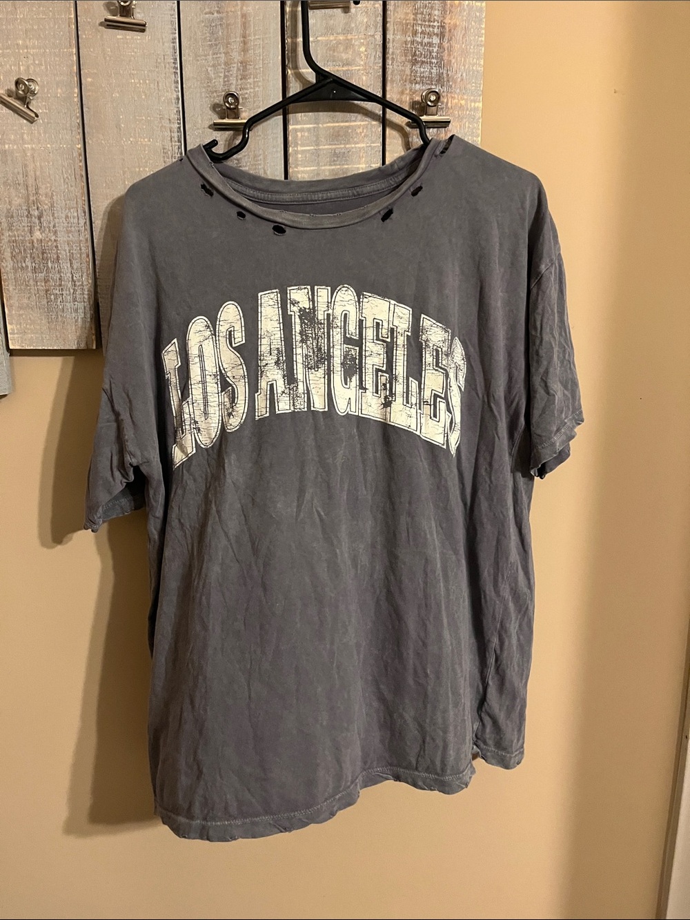 Women's Short Sleeve 'Los Angeles' Graphic Tee - Charcoal
